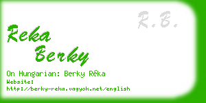 reka berky business card