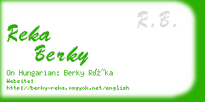 reka berky business card